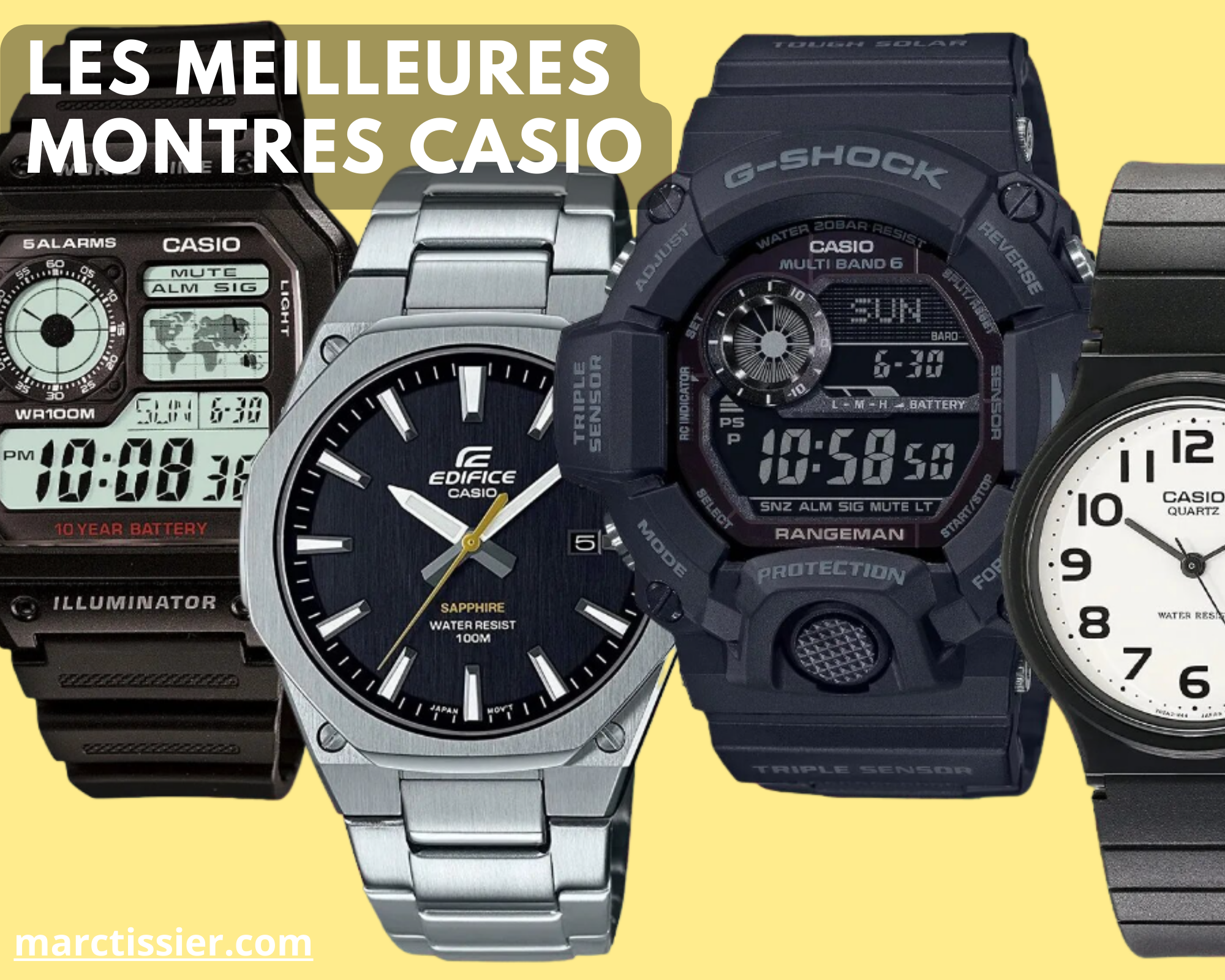 TOP 10 DES MEILLEURES MONTRES CASIO LES PLUS COOLS DE 2024