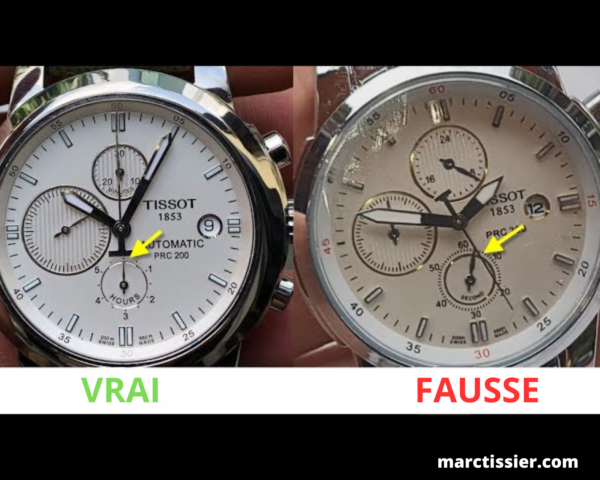 ASTUCES POUR RECONNAITRE UNE FAUSSE MONTRE TISSOT ( ET NE PAS SE FAIRE AVOIR!)
