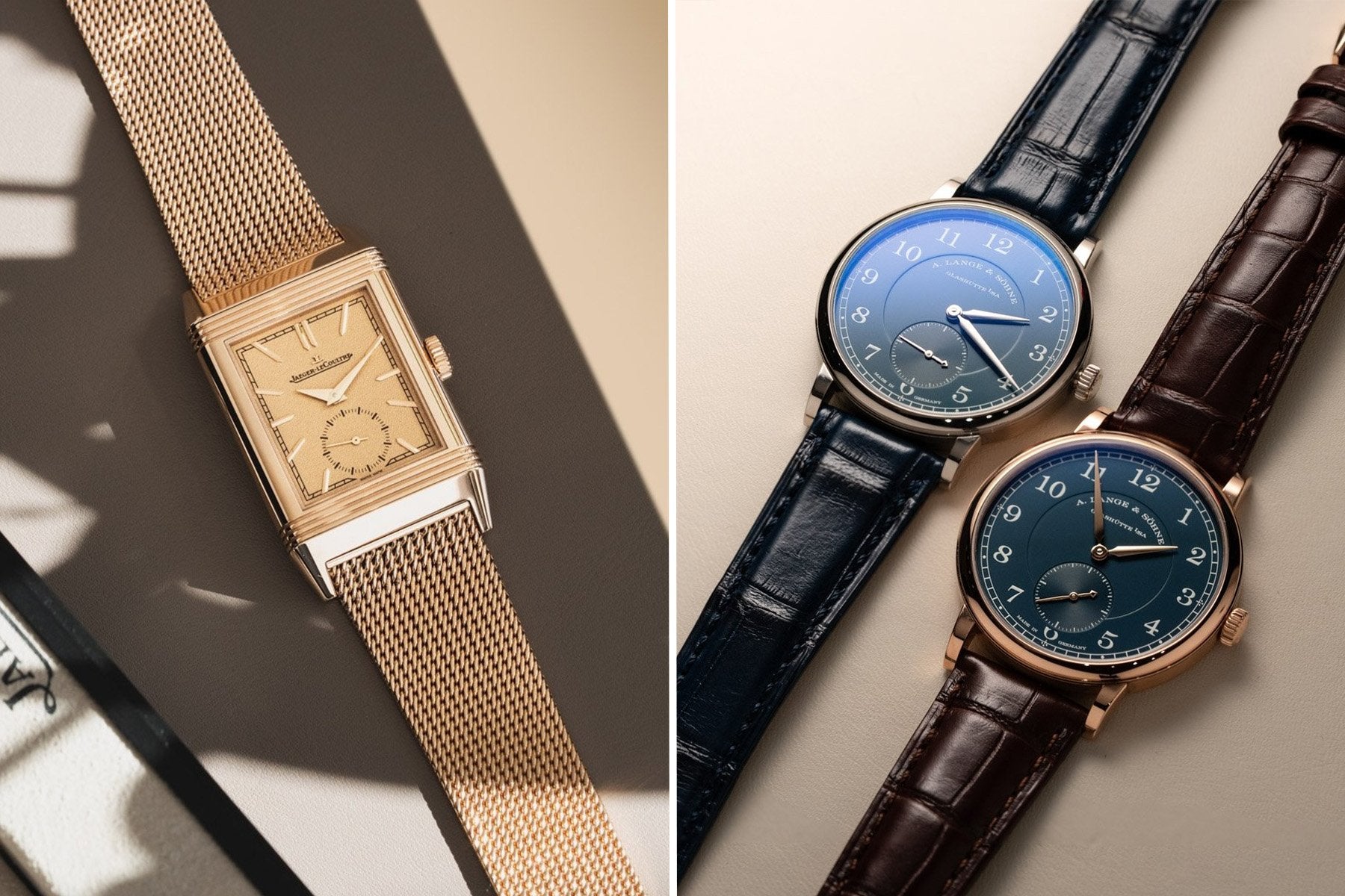 Jaeger-LeCoultre Reverso Tribute Monoface Small Seconds : Comparaison avec la Lange & Söhne 1815 dans un duel de montres habillées