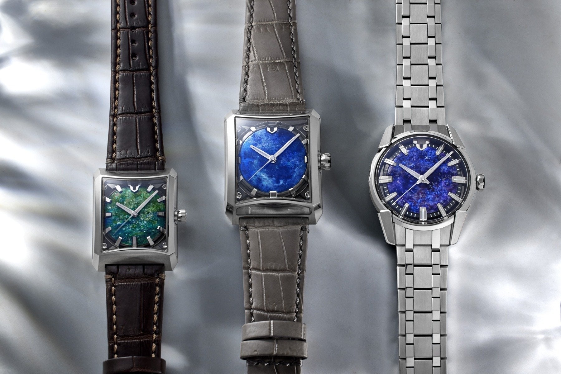 Ces cadrans sont réalisés à la main avec de la terre, des fleurs et des minéraux : un luxe inédit