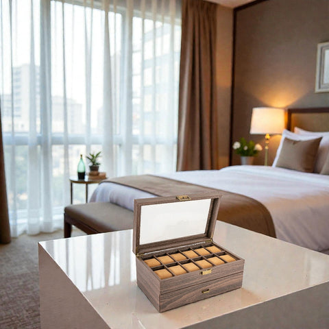 Coffret Bois Double Étage 24 Montres