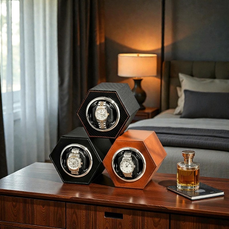 Remontoir de montre automatique en cuir