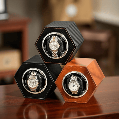 Remontoir de montre automatique en cuir