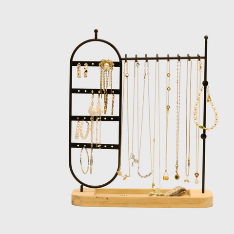 Présentoir Bijoux Bois Métal Bureau Design