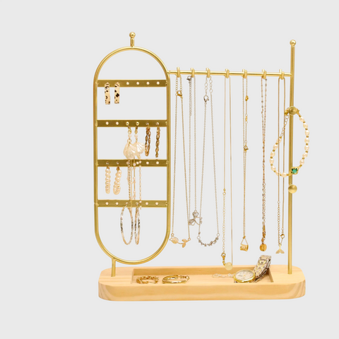 Présentoir Bijoux Bois Métal Bureau Design