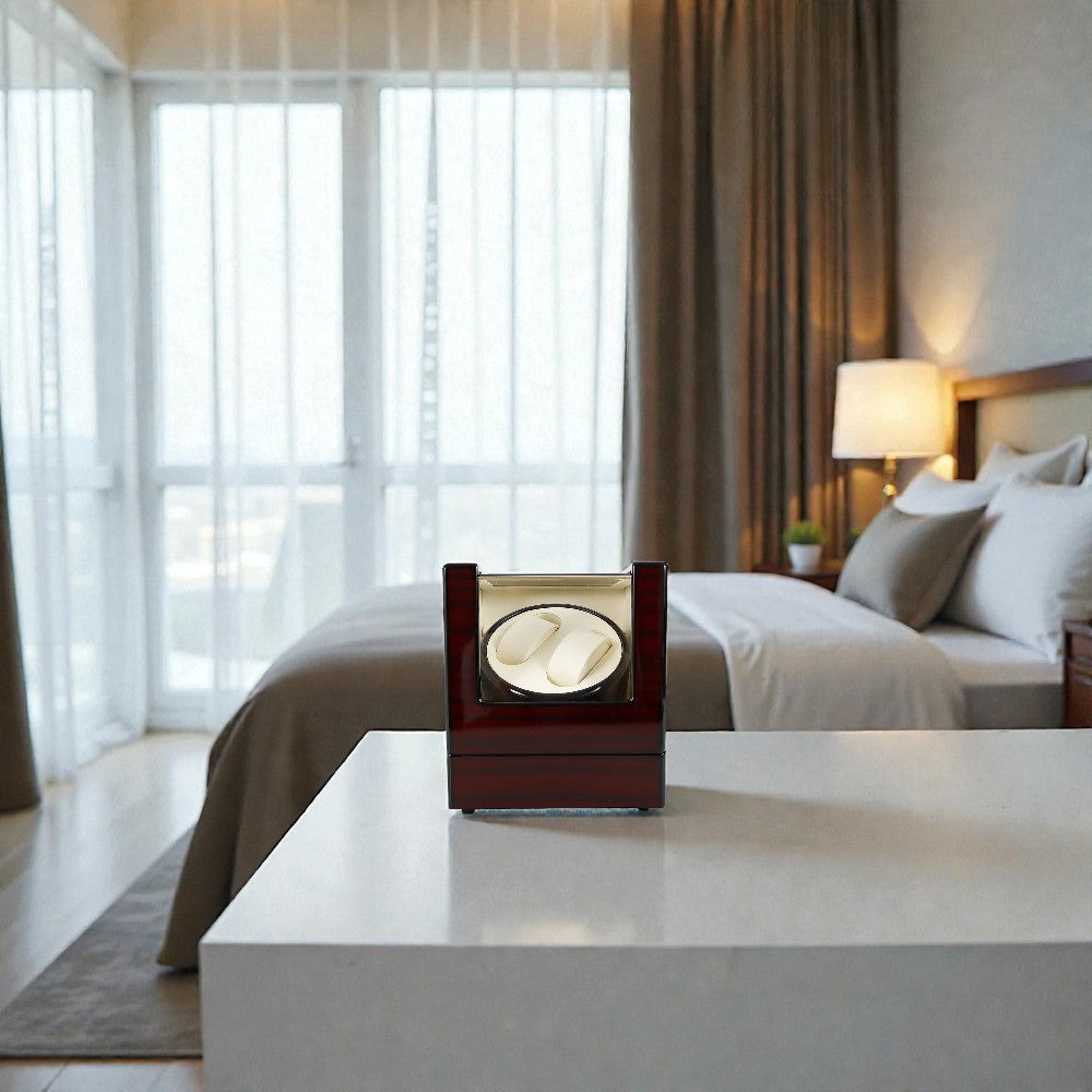 Remontoir Double Montres Automatique avec Vitrine Acrylique