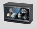 Remontoir 6 Montres Automatique Fibre de Carbone – Moteur Silencieux & LED