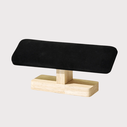 Support de Montre T-Bar en Bois et Velours