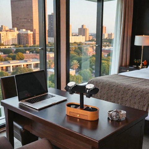 Présentoir Montre Bois Double Étage - Marc Tissier