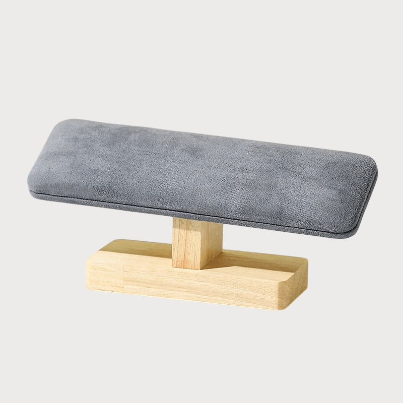 Support de Montre T-Bar en Bois et Velours