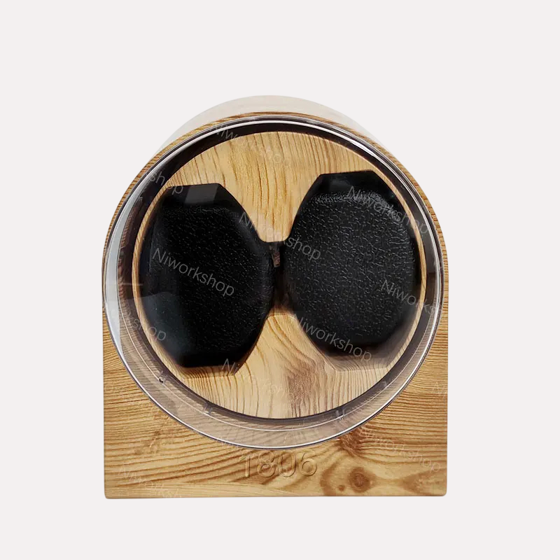 Remontoir Double Montres Ultra-Compact Effet Bois